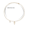 Lovely Necklace For Women Choker Cross Necklace Crystal Girl Friend Collares Gold Color Jewelry