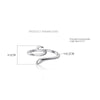 Lovely Snake Shape Open Adjustable Finger Ring for Women Simple Ring Fine Jewelry Girl Gift