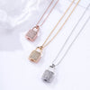 Lover Lock Pendant Choker Necklace For Women CZ Zircon Rose Gold Silvery Chain Simple Necklaces Women Jewelry