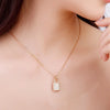 Lover Lock Pendant Choker Necklace For Women CZ Zircon Rose Gold Silvery Chain Simple Necklaces Women Jewelry