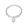 Lover's Lock Pendant Bracelets Bangles CZ Zircon Lock Charm Silvery Bracelets For Women Trendy Padlock Key Jewelry Gifts