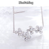 Low Price Snowflake Necklaces for Women in Transparent Cubic Zirconia Jewelry Casual    N033