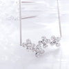 Low Price Snowflake Necklaces for Women in Transparent Cubic Zirconia Jewelry Casual    N033