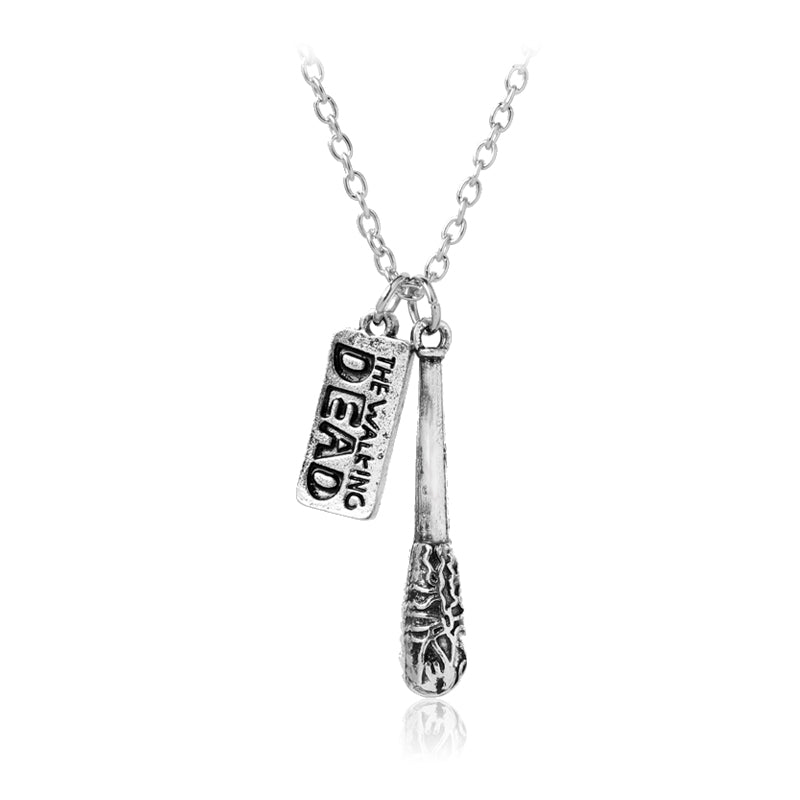 Lucille bonzi The Walking Dead Necklaces Pendants Square Letter logo Trendy Long Necklace Fashion Jewelry Ancient silver plated