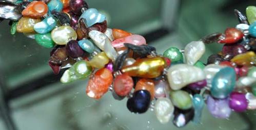 Luck Pearl Jewelry Store 50cm 6Strands Multicolor Baroque Freshwater Pearl Necklace Nice Shell Flower Clasp Charming Women Gift