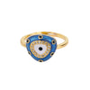 Lucky Blue Evil Eye Rings For Women Stainless Steel Adjustable Open Gold Color Ring 2023 Trend Couple Aesthetic Jewelry anillos