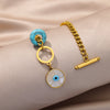 Lucky Evil Eye Bracelet for Women Men Stainless Steel Cuban Chains Bracelets Couple Wedding Jewelry Christmas Gift pulseras