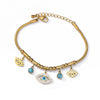 Lucky Evil Eye Bracelet for Women Men Stainless Steel Cuban Chains Bracelets Couple Wedding Jewelry Christmas Gift pulseras