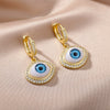 Lucky Evil Eye Earrings For Women Turkish Boho Stainless Steel Zircon Drop Earring 2023 Trend Crystal Couple Jewelry femme