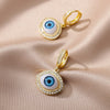 Lucky Evil Eye Earrings For Women Turkish Boho Stainless Steel Zircon Drop Earring 2023 Trend Crystal Couple Jewelry femme
