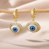 Lucky Evil Eye Earrings For Women Turkish Boho Stainless Steel Zircon Drop Earring 2023 Trend Crystal Couple Jewelry femme