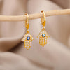 Lucky Evil Eye Earrings for Women Stainless Steel Gold Color Turkish Drop Earrings 2023 Trend Couple Wedding Jewelry pendientes