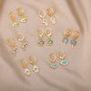 Lucky Evil Eye Earrings for Women Stainless Steel Gold Color Turkish Drop Earrings 2023 Trend Couple Wedding Jewelry pendientes