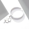 Lucky Four Heart Clover Stainless Steel Rings For Men Women Friendship Wedding  Adjustable Open Jewelry Rings Party Gifts
