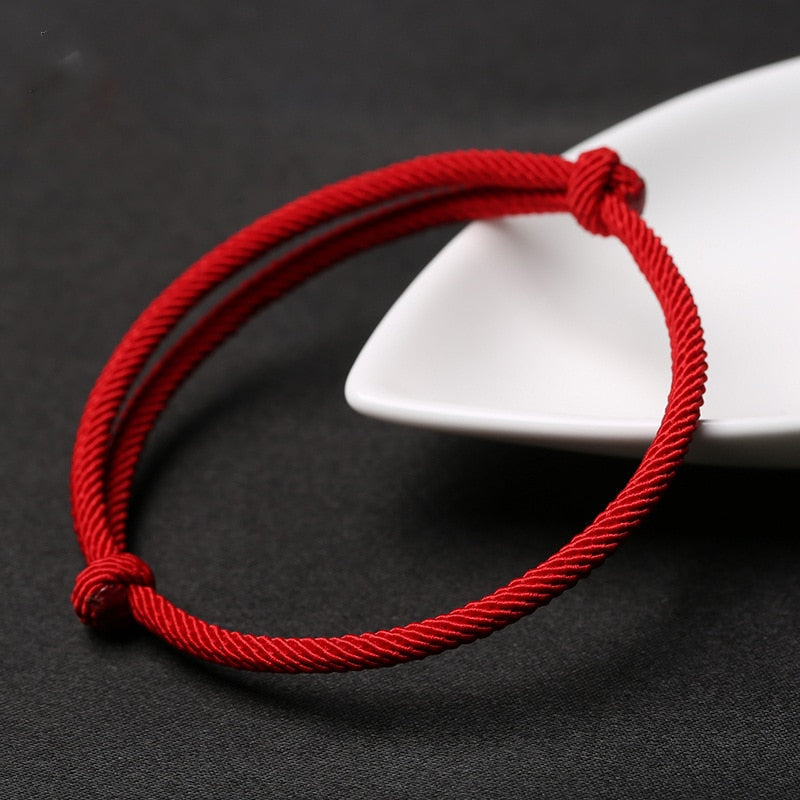 Lucky Red Rope Bracelet Women Men Handmade Woven String Bracelet Couple Jewelry