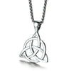 Lucky Triquetra Men's Trinity  Multicolor Pendant Necklace