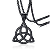 Lucky Triquetra Men's Trinity  Multicolor Pendant Necklace