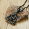 Lucky Triquetra Men's Trinity  Multicolor Pendant Necklace