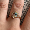 Lucky Turkish Blue Evil Eye Rings For Women Open Adjustable Stainless Steel Ring 2023 Trend Wedding Band Couple Jewelry Gift