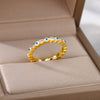 Lucky Turkish Evil Eye Rings for Women Vintage Open Adjustable Stainless Steel Zircon Ring Couple Party Jewelry anillos mujer