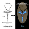 Luminous Glowing Arrow Pendant Necklace Knight Spear Necklace Glow In The Dark Pike Necklace for Women Men Halloween Gift