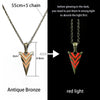Luminous Glowing Arrow Pendant Necklace Knight Spear Necklace Glow In The Dark Pike Necklace for Women Men Halloween Gift