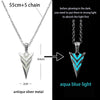 Luminous Glowing Arrow Pendant Necklace Knight Spear Necklace Glow In The Dark Pike Necklace for Women Men Halloween Gift