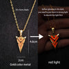 Luminous Glowing Arrow Pendant Necklace Knight Spear Necklace Glow In The Dark Pike Necklace for Women Men Halloween Gift