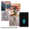 Luminous Glowing Arrow Pendant Necklace Knight Spear Necklace Glow In The Dark Pike Necklace for Women Men Halloween Gift