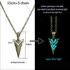 Luminous Glowing Arrow Pendant Necklace Knight Spear Necklace Glow In The Dark Pike Necklace for Women Men Halloween Gift