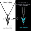 Luminous Glowing Arrow Pendant Necklace Knight Spear Necklace Glow In The Dark Pike Necklace for Women Men Halloween Gift