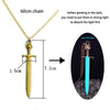 Luminous Glowing Arrow Pendant Necklace Knight Spear Necklace Glow In The Dark Pike Necklace for Women Men Halloween Gift