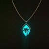 Luminous Glowing Heart Cross Daisy Tree Pendant Necklace Glow In The Dark Stainless Steel Punk Necklace Women Men Halloween Gift