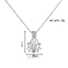 Luminous Glowing In The Dark Moon Lotus Flower Shaped Pendant Necklace For Women Yoga Prayer Buddhism Jewelry