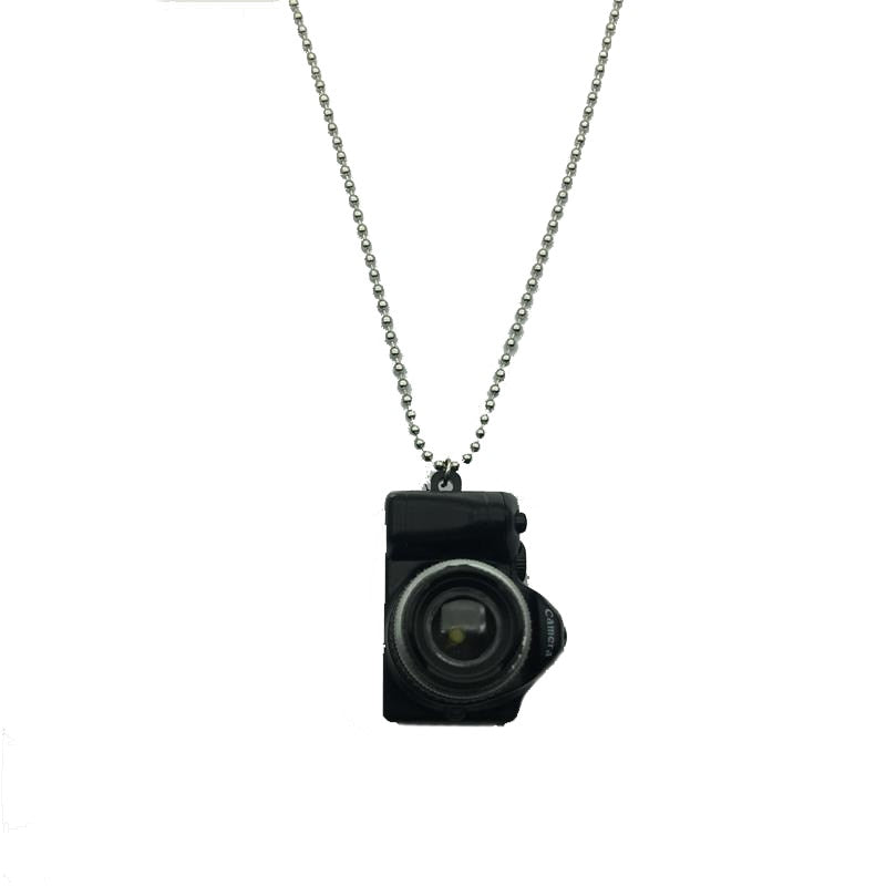 Luminous Necklace Camera Men and Women Retro Couple Money Decoration Guitar Spaceman Pendant Jewelry Pendant  Initial Necklace