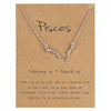 Luokey Crystal 12 Zodiac Constellation Necklace Taurus Sagittarius Capricorn Aquarius Cancer Libra Pisces Leo Choker Bijoux 2022