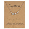 Luokey Crystal 12 Zodiac Constellation Necklace Taurus Sagittarius Capricorn Aquarius Cancer Libra Pisces Leo Choker Bijoux 2022