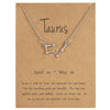 Luokey Crystal 12 Zodiac Constellation Necklace Taurus Sagittarius Capricorn Aquarius Cancer Libra Pisces Leo Choker Bijoux 2022