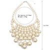 Luxery Jewelry Accessories Elegant Simple Hyperbole White Imitation Pearls Pendant Choker Bib Statement Pearl Necklace for Women