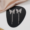 Luxurious Butterfly Pendant Necklace Rhinestone Chain for Women Bling Tennis Chain Crystal Choker Necklace Jewelry Gifts