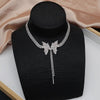 Luxurious Butterfly Pendant Necklace Rhinestone Chain for Women Bling Tennis Chain Crystal Choker Necklace Jewelry Gifts