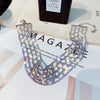 Luxurious Geometry chokers necklaces for women Rhinestone full Wide form lattice crystal Jewellery Collar chain gift