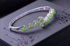 Luxurious across Water drop natural green diopside gem bangles natural gemstone Bracelet S925 silver woman party fine jewelery