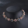 Luxurious and shiny large rhinestone natural crystal necklace,collarbone chain,is the jewelry for the bride's wedding party