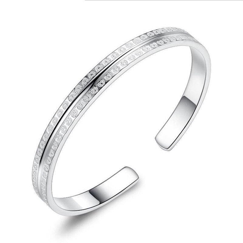 Luxury 100% 999 Sterling Silver Original 134 hearts Bracelet Bangle for Women Fit DIY Charm Bracelet Authentic Fine Jewelry Gift