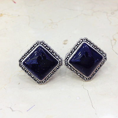 Luxury 12mm Big Natural Agate Jade Earrings For Women 925 Sterling Silver Stud Earrings Vintage Wedding Earrings Jewelry SE05