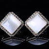Luxury 12mm Big Natural Agate Jade Earrings For Women 925 Sterling Silver Stud Earrings Vintage Wedding Earrings Jewelry SE05