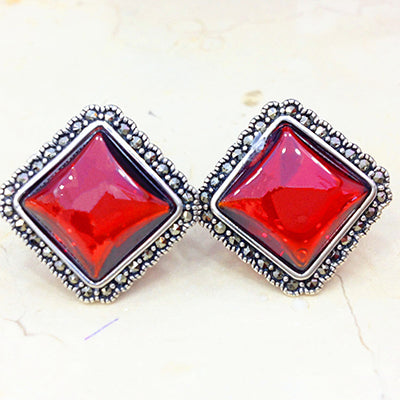 Luxury 12mm Big Natural Agate Jade Earrings For Women 925 Sterling Silver Stud Earrings Vintage Wedding Earrings Jewelry SE05