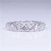 Luxury 925 SILVER PAVE SETTING FULL CZ ETERNITY BAND ENGAGEMENT WEDDING Rings DIAMOND simulated PLATINUM Size 5,6,7,8,9,10