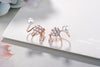 925 Stamp Silver Color Earrings Pearl zirconia snowflake Ear Stud Womens Quality Party Jewelry Gift Christmas